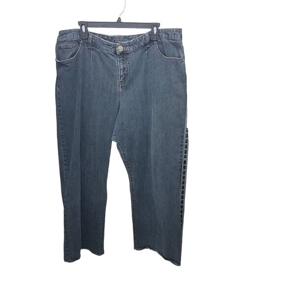 Venezia Womens Size 4 Gray Solid Wide Leg Cropped Jeans - Picture 1 of 9